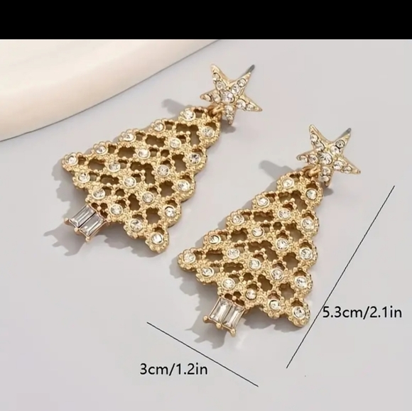 BRAND NEW BEAUTIFUL CHRISTMAS EARRINGS - Picture 3 of 3